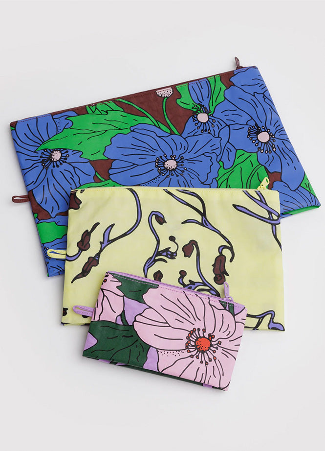 Baggu Poppy Mix Go Pouch Set - The Mercantile London