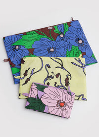 Baggu Poppy Mix Go Pouch Set - The Mercantile London