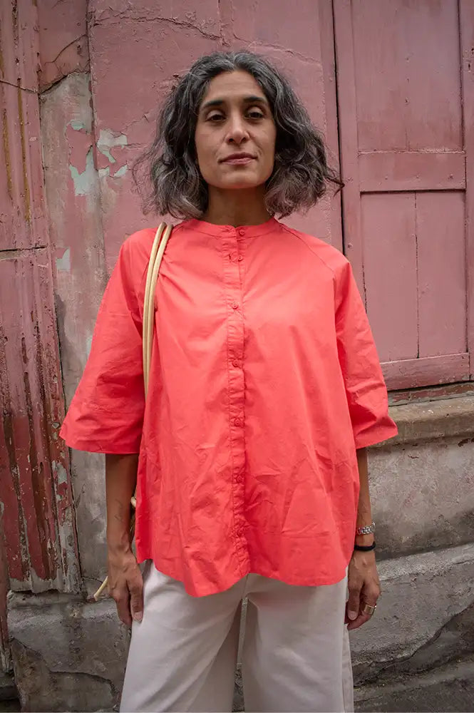 Frau Abu Dhabi Hot Coral Shirt