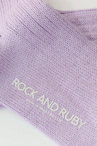 Rock + Ruby Wynona Red Lavendar Socks
