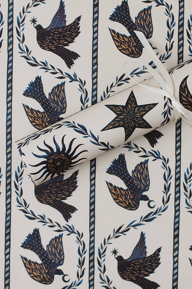Katie Housley Dove & Stars Christmas Gift Wrap - The Mercantile London