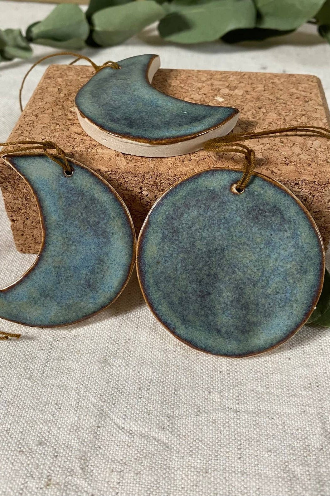 Hannah Bigley Blue Moon Ceramic Hanging Decorations - The Mercantile London