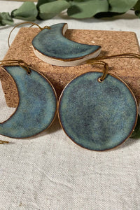 Hannah Bigley Blue Moon Ceramic Hanging Decorations - The Mercantile London