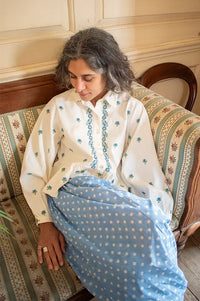 Daydress Pascale Aegean Embroidered Shirt - The Mercantile London