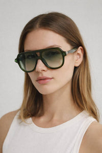 AFA Collective Bold Navigator Green Sunglasses