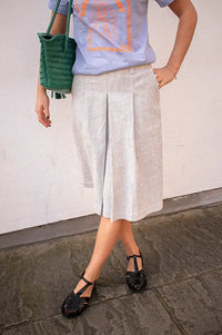 Project AJ117 Smilla Indigo Striped Skirt - The Mercantile London