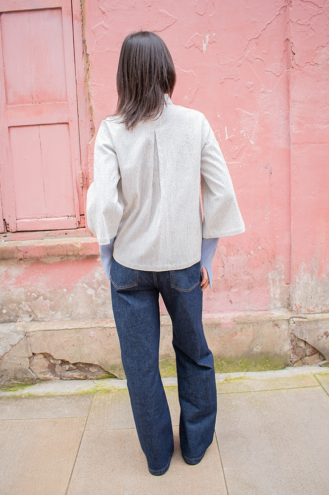 Project AJ117 Sally Indigo Stripe Jacket - The Mercantile London