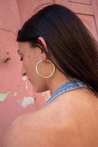 Luv AJ Amalfi Gold Tube Hoops - The Mercantile London