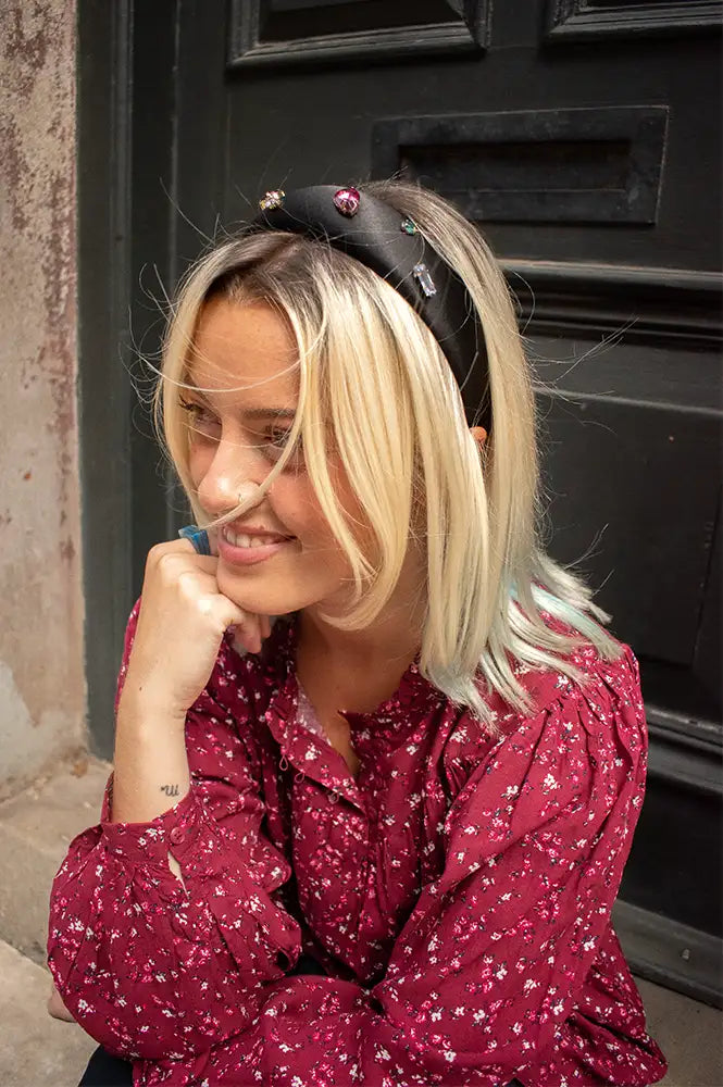 Des Petits Hauts Molly Black Gem Headband