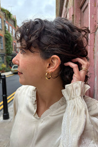 Luv AJ Baby Amalfi Gold Tube Hoops - The Mercantile London