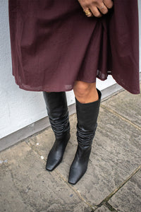Alohas Kalila Black Leather Boots - The Mercantile London