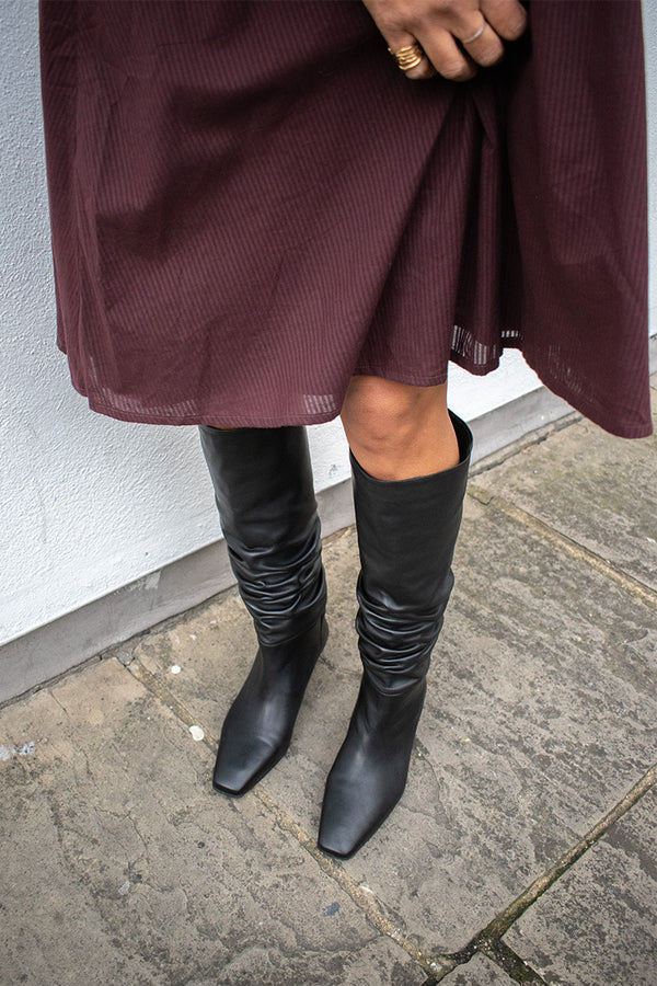 Alohas Kalila Black Leather Boots - The Mercantile London
