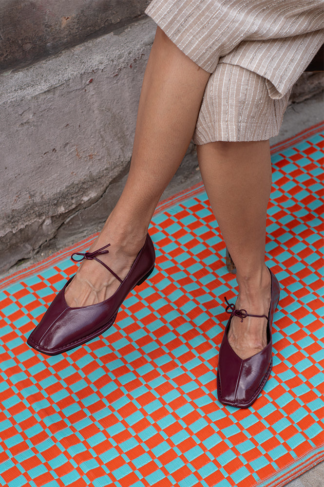 Alohas Sway Burgundy Ballet Flats