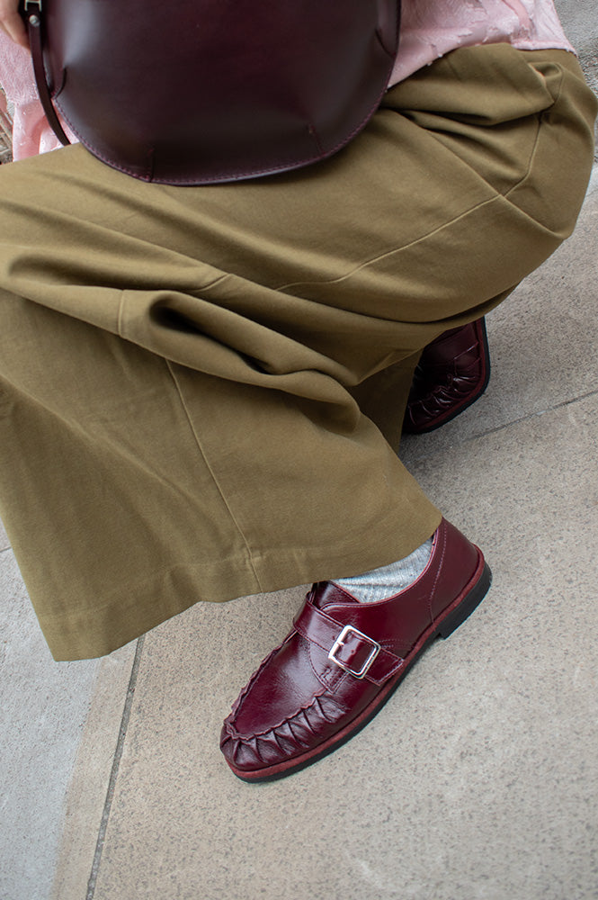 Alohas Brandy Burgundy Leather Loafers - The Mercantile London