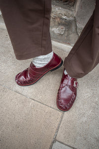 Alohas Brandy Burgundy Leather Loafers - The Mercantile London