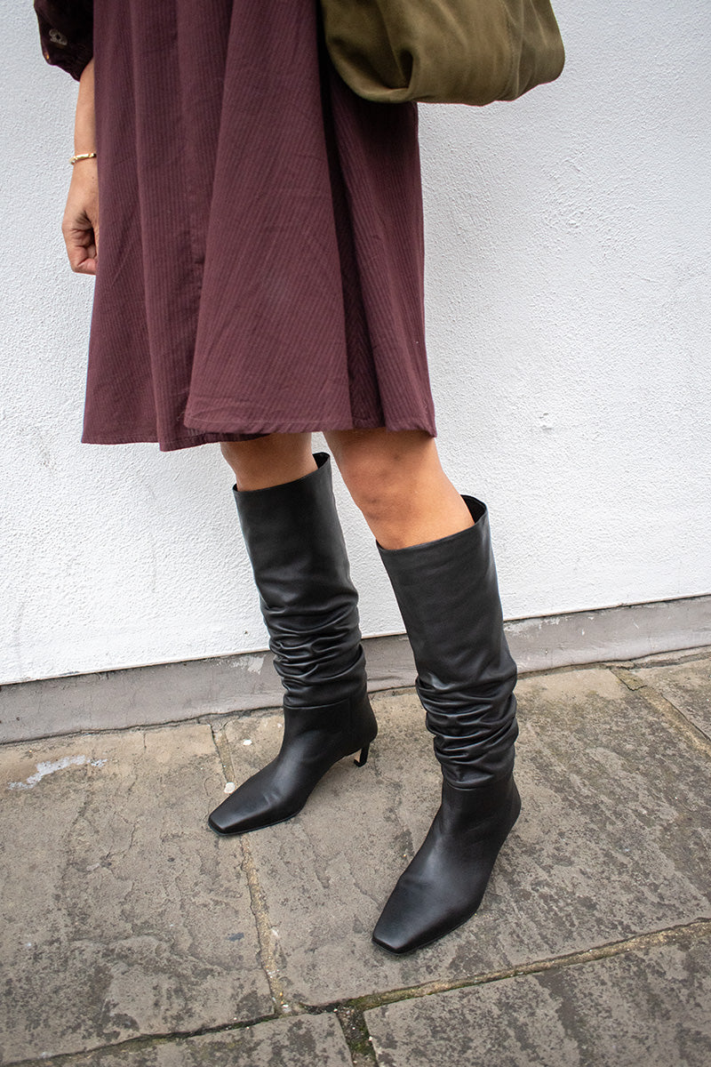 Alohas Kalila Black Leather Boots - The Mercantile London