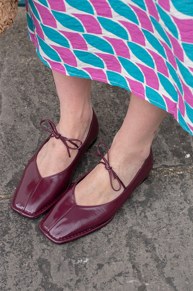 Alohas Sway Burgundy Ballet Flats