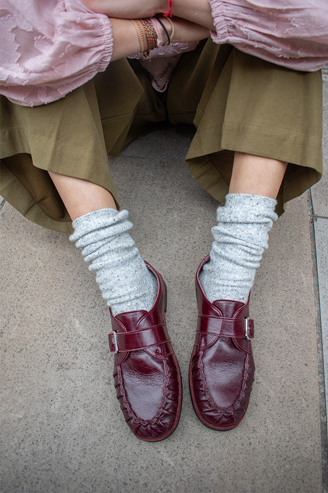Alohas Brandy Burgundy Leather Loafers - The Mercantile London