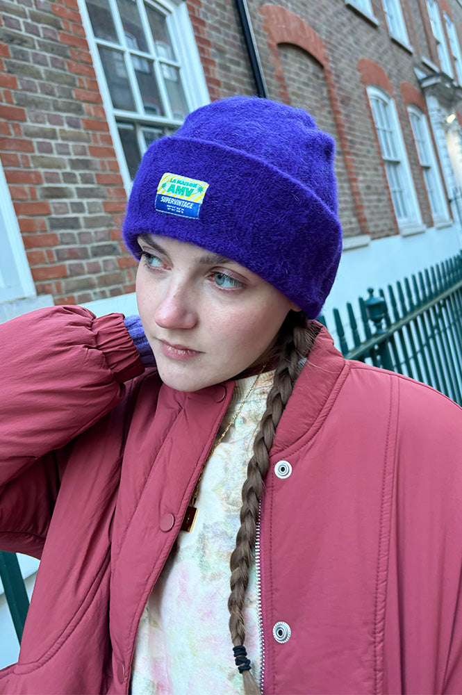 American Vintage Vitow Aubergine Beanie