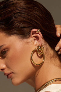 Luv AJ Amalfi Gold Tube Hoops - The Mercantile London