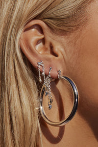 Luv AJ Amalfi Silver Tube Hoops - The Mercantile London