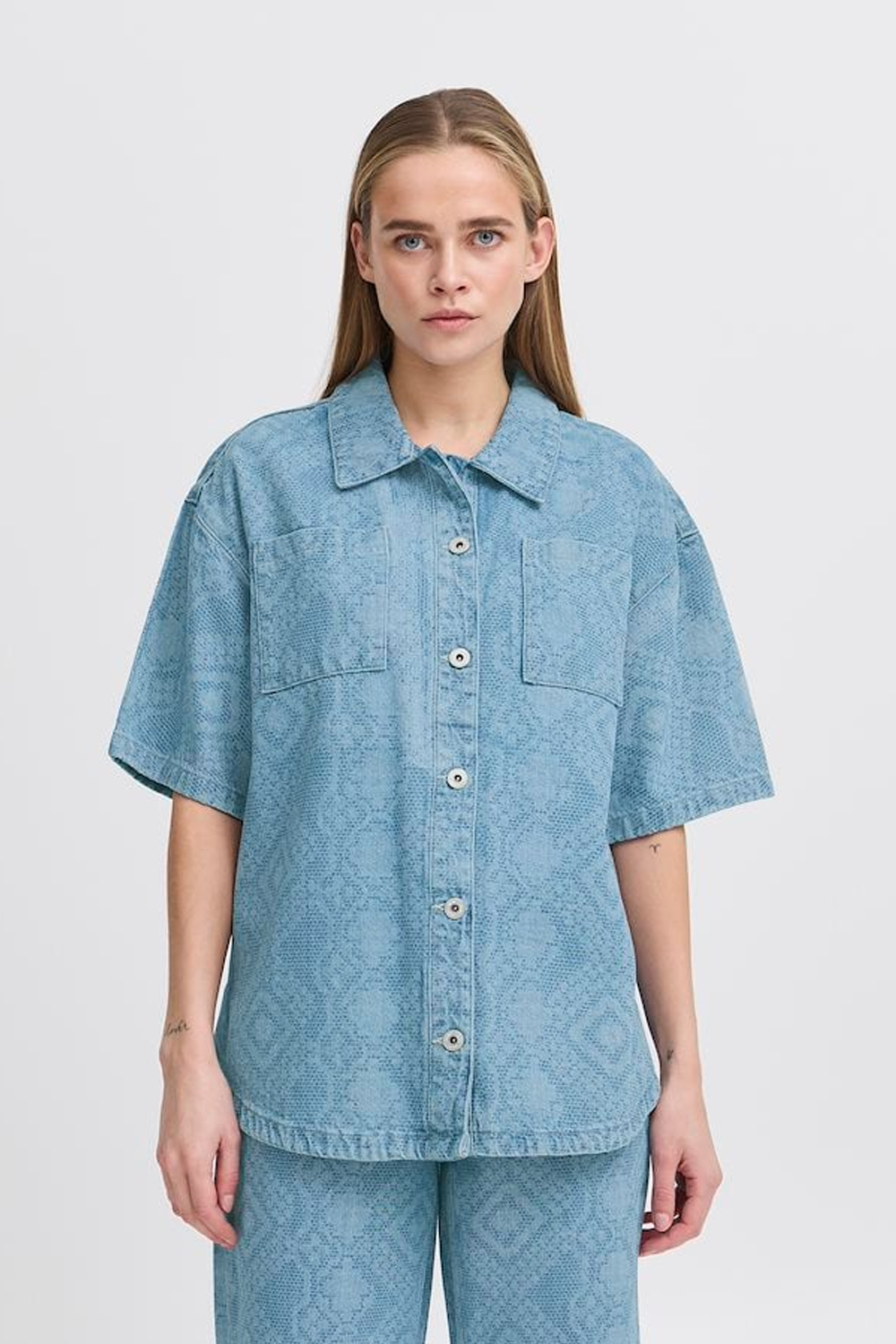 ICHI Amilias Denim Shirt - The Mercantile London