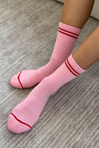 Le Bon Shoppe Boyfriend Amour Pink Socks - The Mercantile London