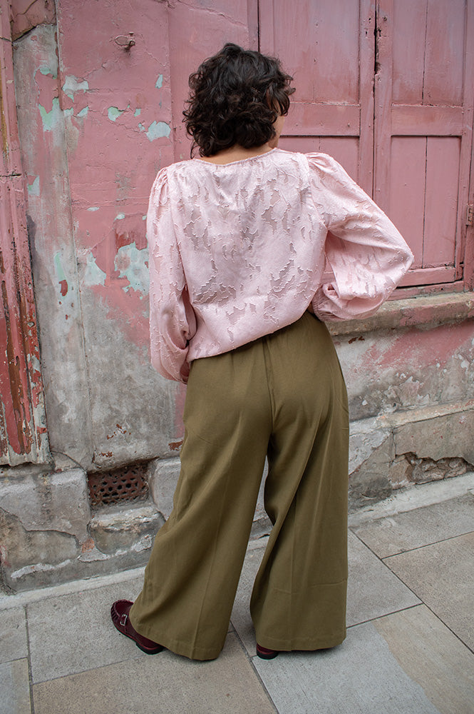 Maison Anana Phybie Khaki Trousers - The Mercantile London
