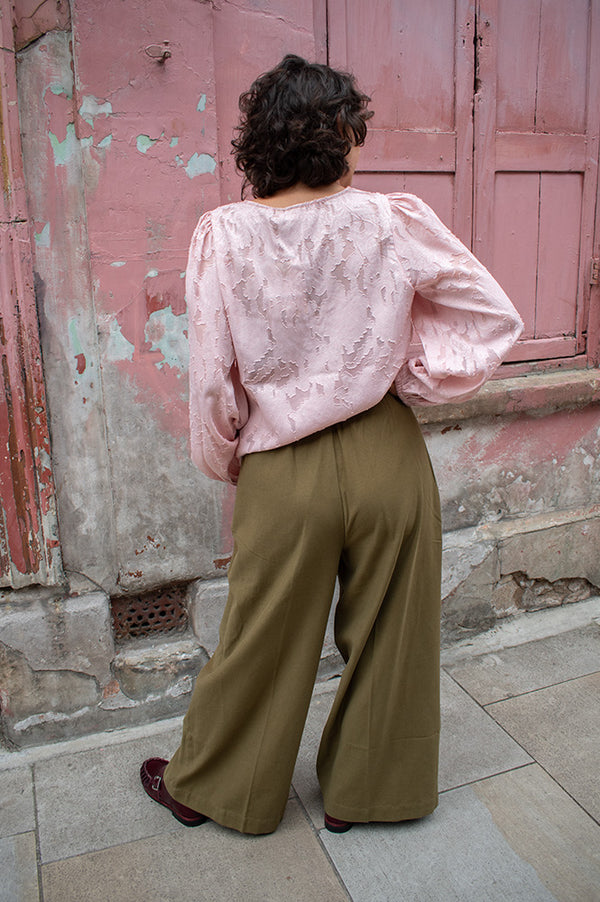 Maison Anana Phybie Khaki Trousers - The Mercantile London