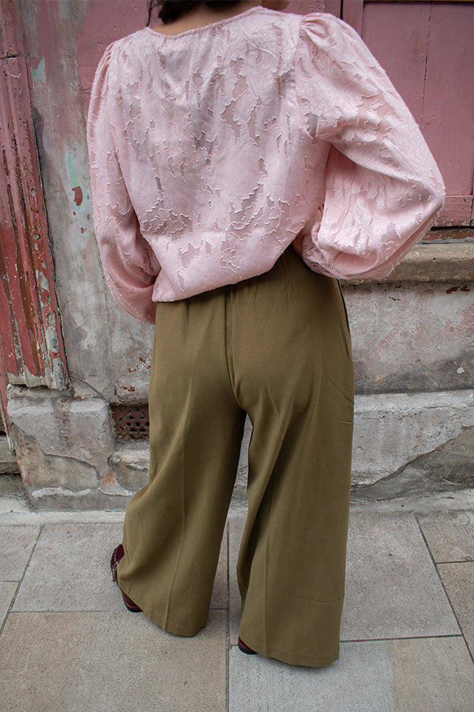 Maison Anana Phybie Khaki Trousers - The Mercantile London