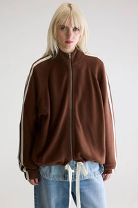 Bellerose Angik Coffee Zip Up Cardigan - The Mercantile London
