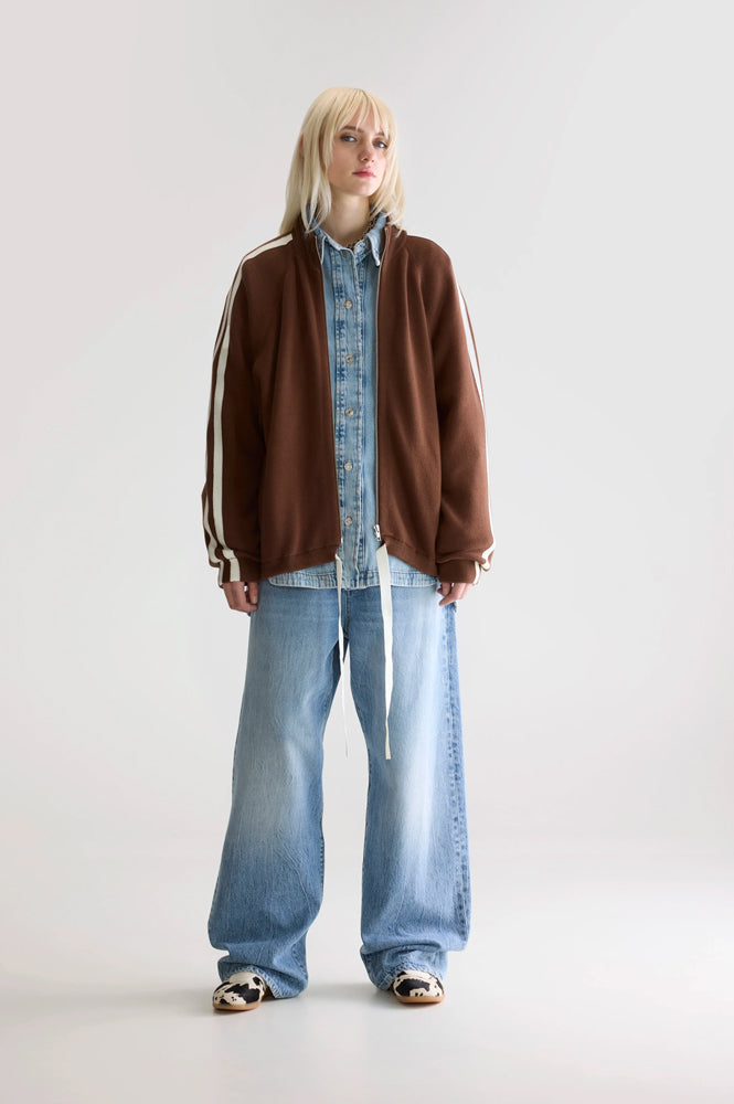 Bellerose Angik Coffee Zip Up Cardigan - The Mercantile London