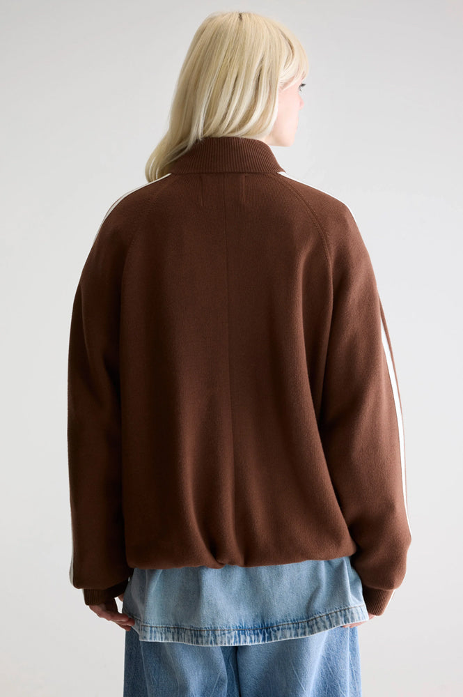 Bellerose Angik Coffee Zip Up Cardigan - The Mercantile London