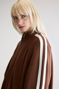 Bellerose Angik Coffee Zip Up Cardigan - The Mercantile London