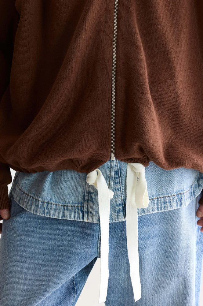 Bellerose Angik Coffee Zip Up Cardigan - The Mercantile London