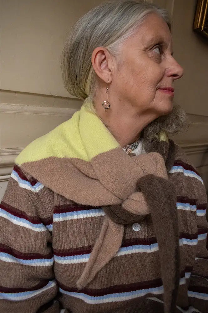 Maison Anje Bassidy Acid Green Scarf