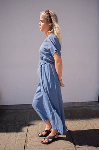 Maison Anje Diana Denim Blue Dress - The Mercantile London