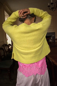Maison Anje Bestana Acid Lime Cardigan