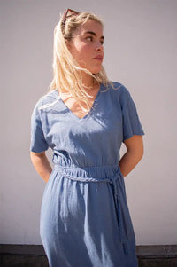 Maison Anje Diana Denim Blue Dress - The Mercantile London