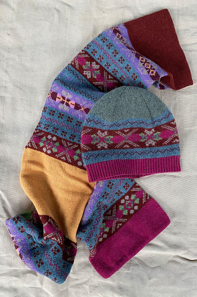 Green Grove Weavers May Antique Stripe Scarf - The Mercantile London