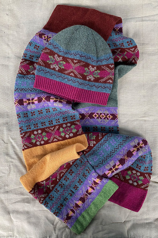 Green Grove Weavers May Antique Stripe Scarf - The Mercantile London