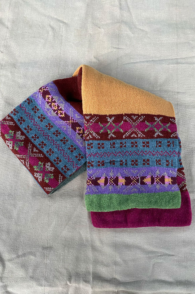 Green Grove Weavers May Antique Stripe Scarf - The Mercantile London