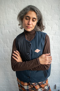 A.P Georgina Navy Reversible Vest - The Mercantile London