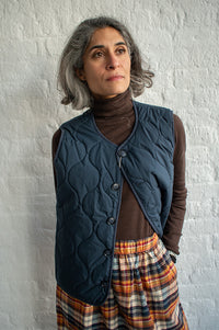 A.P Georgina Navy Reversible Vest - The Mercantile London