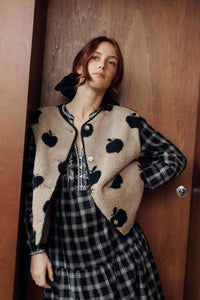 Emile Et Ida Cassis Apple Print Sleeveless Jacket - The Mercantile London