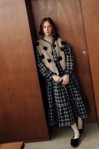 Emile Et Ida Cassis Apple Print Sleeveless Jacket - The Mercantile London