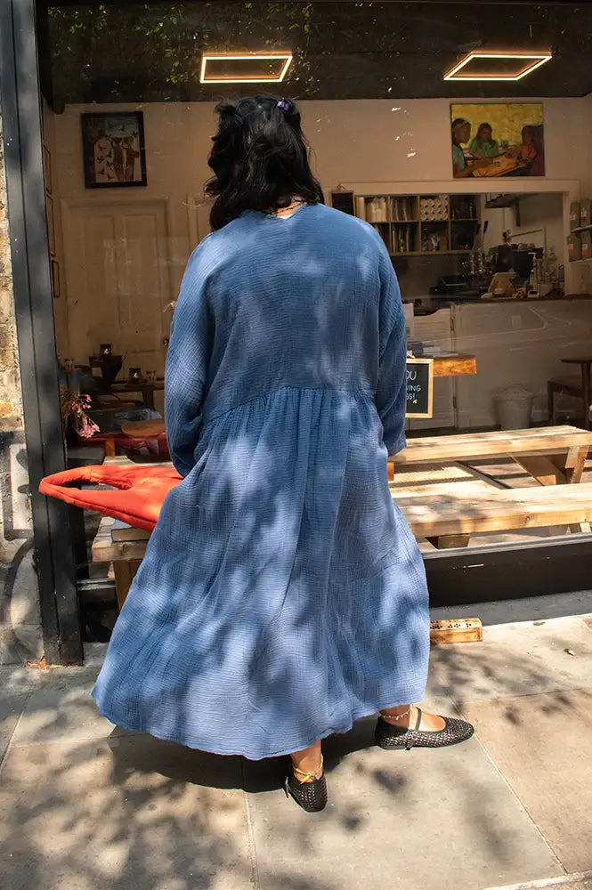 April Meets October Ocean Blue Picnic Dress