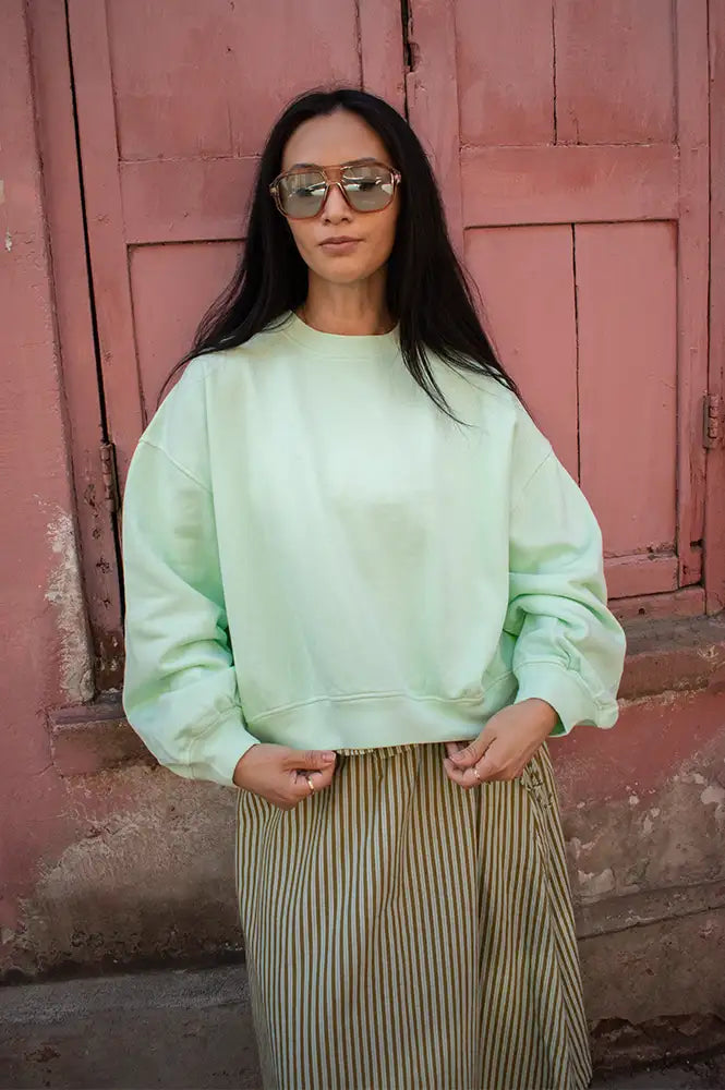 Bellerose Fancy Washed Vegas Green Sweatshirt