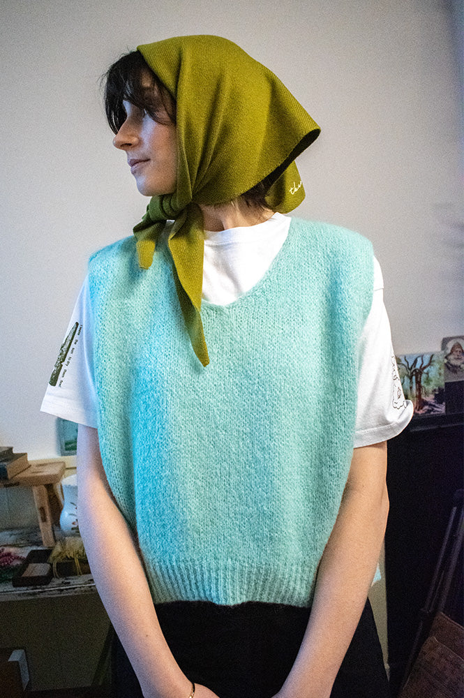 Marta Marlene Aqua Knitted Sleeveless Jumper - The Mercantile London