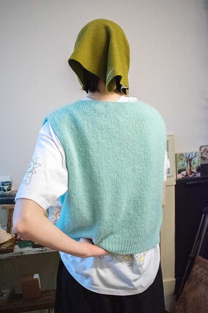 Marta Marlene Aqua Knitted Sleeveless Jumper - The Mercantile London